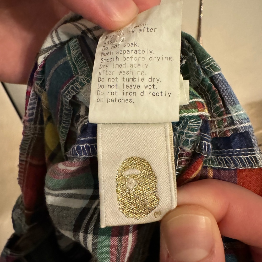 Bape Patchwork Button-Up - image 8